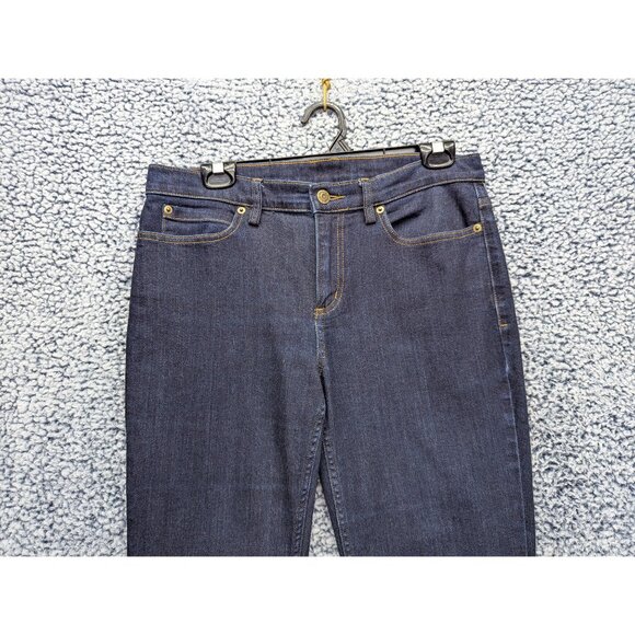 Duluth Bootcut Jeans Size 10 Western Dark Wash Denim Cowboy Stretch Flare Blue - Picture 3 of 11